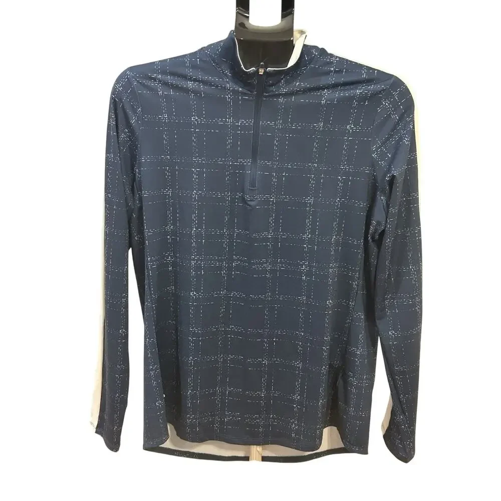 NWT Adidas PrimeGreen 1/4 Zip Navy Sweater Men's size L UPF 50
